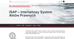 Desktop Screenshot of isap.sejm.gov.pl