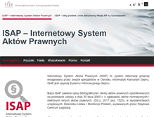 Tablet Screenshot of isap.sejm.gov.pl